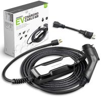 Morec 16A EV Charger Level 1-2 NEMA6-20P with Adapterfor NEMA 5-15, 100V-240V, Portable EVSE SAE J1772 Plug 8m (26 feet), Home Electric Vehicle Charging Station Compatible with All EV Cars