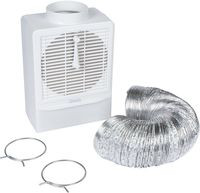 Indoor Lint Trap Filter - Indoor Dryer Vent Kit with 8' Hose & Clamps for Electric Dryers