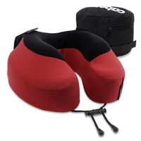 Cabeau Evolution S3 Travel Pillow, Memory Foam Airplane Neck Pillow for Travel, Breathable & Machine Washable Soft Cover, 360-Degree Neck & Chin Support, Red