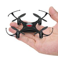 Halffle Headless Drone with Camera, 2.4Ghz Gyro Remote Control with LED Light Mini Quadcopter Toy RC Drone