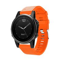 Hmlai Garmin Fenix 5S GPS Watch Band, 2017 Replacement Silicagel Quick Install Band Strap+Disassembly Tool for Garmin Fenix 5S GPS Watch (Orange)