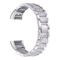 bayite Bling Bands Compatible Fitbit Charge 2, Replacement, Silver, Size No Size