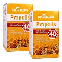 GoodHealth Propolis Flavonoid 40mg 200 Capsules High Strength Natural Protection Immune System Support Natural antioxidant (Pack of 2)
