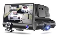 special auto accessories car Dash cam 3 Cameras 4inch IPS Screen G-Sensor HD 1080P Car DVR Dash Cam Video Recorder car Front Back car Interior Rearview 3 Lens Camera Recorder - SD-201