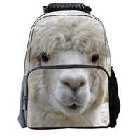 Animal School Bookbag Backpack for kids,Laptop Bags for Boys and Girls Alpaca Design