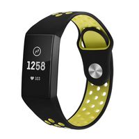 Reatch Sport Bands Compatible with Fitbit Charge 3, Waterproof Breathable Holes Silicone Replacement Watch Strap Fitness Wristband for Charge 3 SE, Large Small Women Men