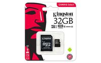 Kingston 32GB Class 10 MicroSDHC TF Flash Memory Card with SD SDHC Adapter and USB Card Reader