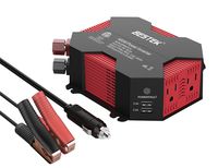 BESTEK 400W/500W Car Power Inverter DC 12V to AC 110V Car Inverter with 4 USB Charging Ports, Power Converter with 2 AC Outlets and Car Battery Clip Car Charger, Car Adapter (Upgrade Version) ... ...