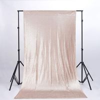 Sequin Curtains 2 Panels Champagne 2FTx8FT Sequin Photo Backdrop Champagne Blush Sequin Backdrop Curtain Pack of 2-190509E