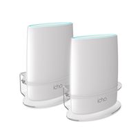 Netgear Orbi Wall Mount, BASSTOP Sturdy Clear Acrylic Wall Mount Bracket Compatible with Orbi WiFi Router RBS40, RBK40, RBS50, RBK50, AC2200, AC3000 Tri Band Home WiFi Router- (2 Packs)