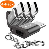 USB Type C Adapter,JXMOX 4-Pack (Mini Version) Aluminum Micro USB to USB C Convert Connector Fast Charging Compatible with Samsung Galaxy S10e S10 S9 S8 Plus,Note 9 8,Pixel 2 3 XL,LG V35 V20 G5(Gray)