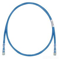 Panduit UTPSP1BUY Category-6 8-Conductor Strain Relief Clear Boot Patch Cord, 1-Feet, Blue