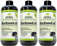Herbal Secrets Black Seed Oil Natural Dietary Supplement - Cold Pressed Black Cumin Seed Oil from Nigella Sativa - 16 oz Bottle (3 Pack)