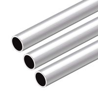 uxcell 6063 Aluminum Round Tube 300mm Length 15mm OD 13mm Inner Dia Seamless Aluminum Straight Tubing 3 Pcs