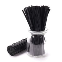 Sago Brothers 500pcs 5 Inches Plastic Black Twist Ties