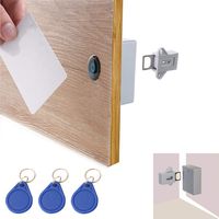 ETEKJOY RFID Electronic Cabinet Lock Hidden DIY for Wooden Drawer Cabinet (Gray)