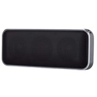 ZBHW Mini Bluetooth Speaker Multifunction Wireless Square Dual Speaker Pocket Portable Metal Slim Small Audio Portable Outdoor Subwoofer (Color : Black)