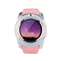 Axiba Luxury Crystal BT3.0 Smart Wrist Watch GSM 2G SIM Phone Mate for iOS Android Smartphone (C)
