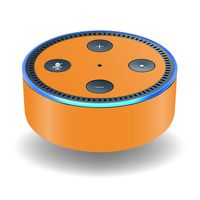 MightySkins Skin Compatible with Amazon Echo Dot (2nd Gen) - Solid Orange | Protective, Durable, and Unique Vinyl Decal wrap Cover | Easy to Apply, Remove, and Change Styles | Made in The USA