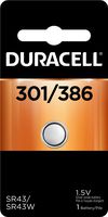Duracell - 301/386B 1.5V Silver Oxide Button Battery - Long-Lasting Battery - 1 Count