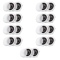 Acoustic Audio CS-IC83 in Ceiling 8" Speaker 9 Pair Pack 3 Way Home Theater Flush Mount