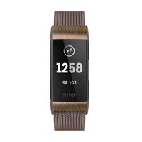 Yutior Metal Bands Compatible with Fitbit Charge 3 and Charge 3 SE Fitness Tracker, Stainless Steel Magnetic Small (5.5" - 8.5") Large (6.1" - 9.9") Replacement Strap for Women Men