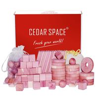 Cedar Hang Ups - Cedar Blocks for Closet Storage, 100% Nature Aromatic Red Cederwood Home Decor (Cedar Blocks 100 Pcs)