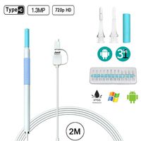 Greatstar Ear Otoscope, USB Digital Waterproof HD Ear Scope Inspection Camera,3 In 1 USB Otoscope With 1.3 Mega Pixel 6 LEDs For Tablet Laptop PC Android Phone To Video Otoscope (White+ Blue)