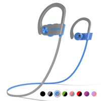 LETSCOM Bluetooth Headphones IPX7 Waterproof, Wireless Sport Earphones, Hifi Bass Stereo Sweatproof Earbuds W/Mic, Noise Cancelling Headset for Workout, Running, Gym, 8 Hours Play time
