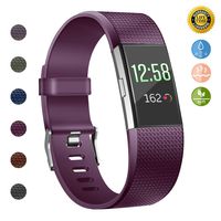 JOMOQ Replacement Bands Compatible for Fitbit Charge 2, Adjustable Breathable Sport Wristbands Silicone Accessories Women Men