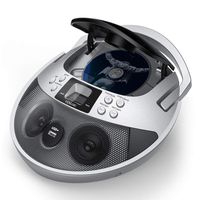 VENLOIC Boom Box with Cd Player and Radio, Boombox Cd Player Am/Fm Radio, Portable Cd Player Boombox USB