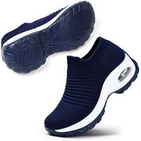 STQ Women Running Shoes Casual Sports Non Slip Walking Sneakers Navy, 5.5