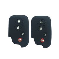 A Pair Black Key Fob Case Cover Jacket Keyless Remote Smart Key Fob Skin Clicker Case Skin Cover for Lexus GS430 GS300 IS350 IS250