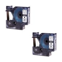 NineLeaf 2PK Black on White Cassettes Compatible for DYMO D1 Label Tape 45013 S0720530 Label Tape Replacement for LabelManager 160 280 420P PnP 220P 360D 450 210D Label Maker 1/2 Inch x 23 Feet