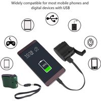MUDEREK Outdoor Emergency Charging Survival Tools USB Cell Phone Hand Crank Charger Battery Chargers