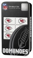 MasterPieces NFL Kansas City Chiefs, Double Six Collector Edition Dominoes Game, For Ages 3+