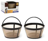 GoldTone Brand Reusable 8-12 Cup Basket Coffee Filter fits Mr. Coffee Makers and Brewers. Replaces your Mr. Coffee Reusable Basket Filter & Mr. Coffee Basket Filter - BPA Free - (2 PACK)