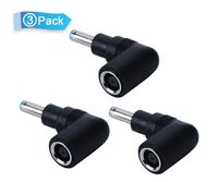 Iwlikey 7.4x5.0mm to 4.5x3.0mm Right Angle 90-Degree Power Adapter Connector Converter K0Q39AA for Hp Pavilion, Hp Envy, Hp Elitebook, HP Probook, HP Stream, HP Spectre, HP Sleekbook [3 Pack]