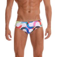 Men's Brief Swimsuit Low Rise Quick Dry Beach Swimwear Bikini Briefs Surf Shorts Trunks (XL, Multicolor)