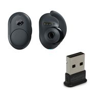 Skullcandy Push True Wireless Bluetooth Earbuds Bundle with USB 2.0 Bluetooth Adapter - Dark Gray