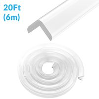 Corner Guards Child Safety, Furniture Clear Toddler Edge Protectors Soft Silicone Bumper Strip Baby Proofing 20ft(6m) with Double-Sided Tape for Cabinets,Tables,Household Appliances,etc
