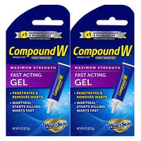 Compound W Wart Remover Fast Acting Gel, Maximum Strength Salicylic Acid, 0.25 oz, 2 Pack