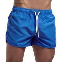 haoricu Men's Beach Shorts Quick Dry Surfing Swim Trunks Elastic Drawstring Shorts Multi-Color Optional Blue