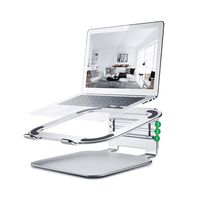 Laptop Stand, Aluminum Ergonomic Ventilated Laptop Riser, Adjustable Notebook Stand Holder for MacBook Pro/Air, HP, Dell, Lenovo, Samsung, Acer, Huawei MateBook and Other Laptops up to 17"