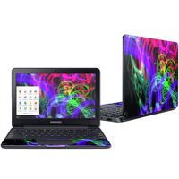 Mightyskins Skin Compatible with Samsung Chromebook 3 11.6" - Neon Splatter | Protective, Durable, and Unique Vinyl Decal Wrap Cover | Easy to Apply, Remove, and Change Styles | Made in The USA