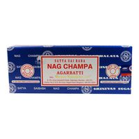 Satya Sai Baba Nag Champa Agarbatti Incense Sticks Box 250gms Hand Rolled Agarbatti Fine Quality Incense Sticks for Purification, Relaxation, Positivity, Yoga, Meditation