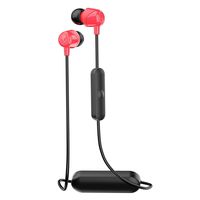 Skullcandy Jib Bluetooth Wireless In-Ear Earbuds with Microphone for Hands-Free Calls, 6-Hour Rechargeable Battery, Included Ear Gels for Noise Isolation, Black/Red