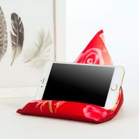 Tablet Stand Soft Pillow Laptop Pillow Holder Mini Tablet Computer Holder for Pad, Phone, E-Readers (10904-Red)
