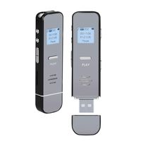 USB Voice Recorder,ZHKUVE 8GB Digital Voice Activated Dictaphone,Rechargeable Sound Audio Recorder with Dual Microphones MP3 Player,Portable Tape Recorder Perfect for Lectures Meetings Interviews
