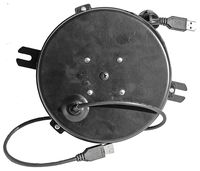 Cord Reel, 20 Ft, 28/2 + 24/2, USB 2.0, Red